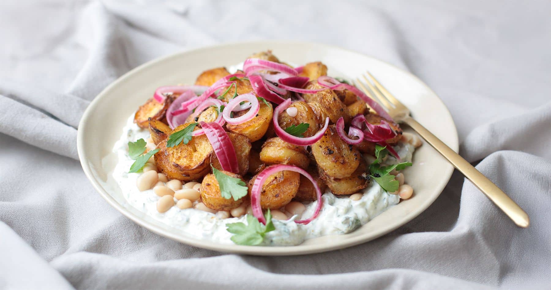 Kartoffelsalat auf Teller