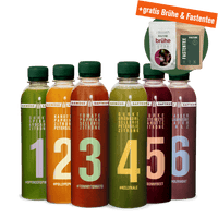 Saftkur und gratis Brühe und Tee