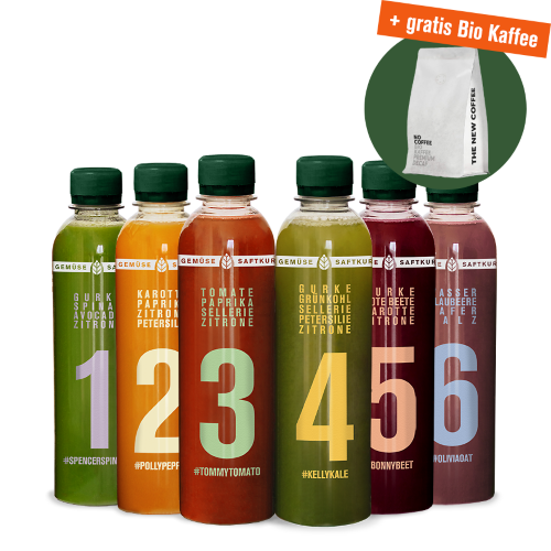 3-Tage Gemüse-Saftkur inkl. Premium Decaf