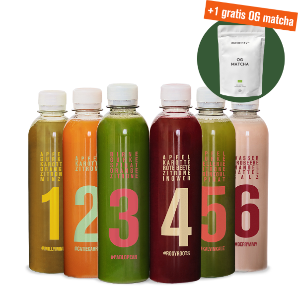 Saftkur Säfte und Matcha